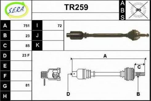 Sera TR259 - Приводний вал avtolavka.club