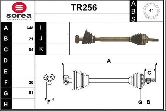 Sera TR256 - Приводний вал avtolavka.club