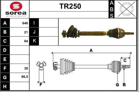 Sera TR250 - Приводний вал avtolavka.club