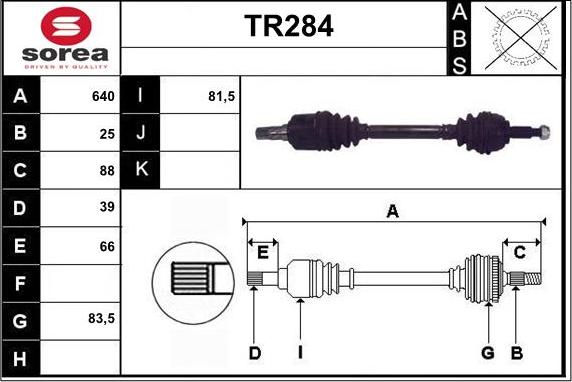 Sera TR284 - Приводний вал avtolavka.club