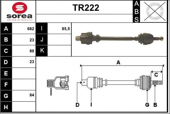 Sera TR222 - Приводний вал avtolavka.club