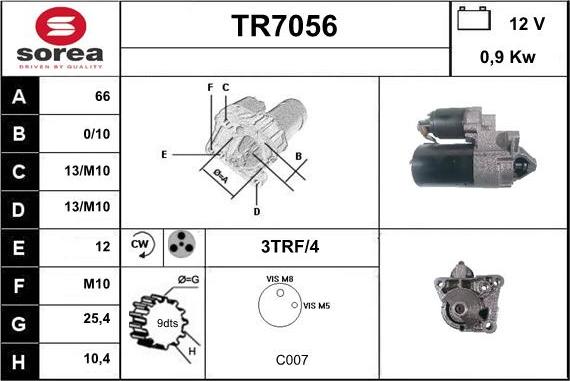 Sera TR7056 - Стартер avtolavka.club