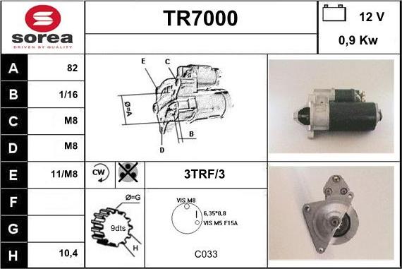 Sera TR7000 - Стартер avtolavka.club