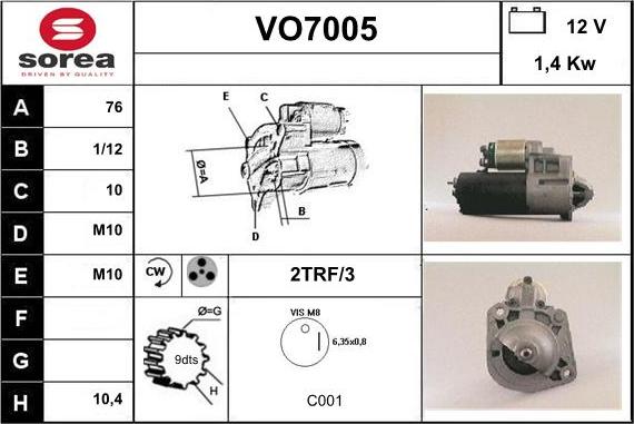 Sera VO7005 - Стартер avtolavka.club