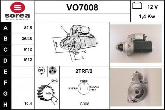 Sera VO7008 - Стартер avtolavka.club