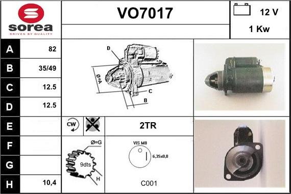 Sera VO7017 - Стартер avtolavka.club