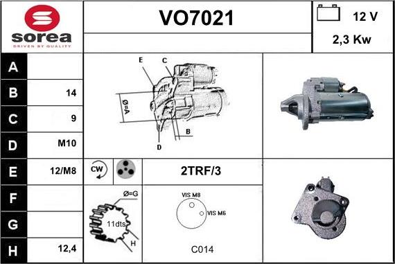 Sera VO7021 - Стартер avtolavka.club