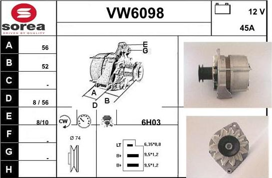 Sera VW6098 - Генератор avtolavka.club