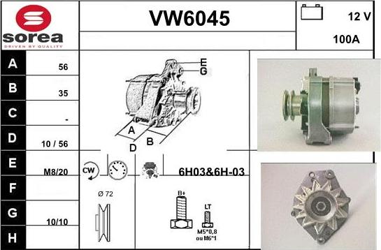 Sera VW6045 - Генератор avtolavka.club