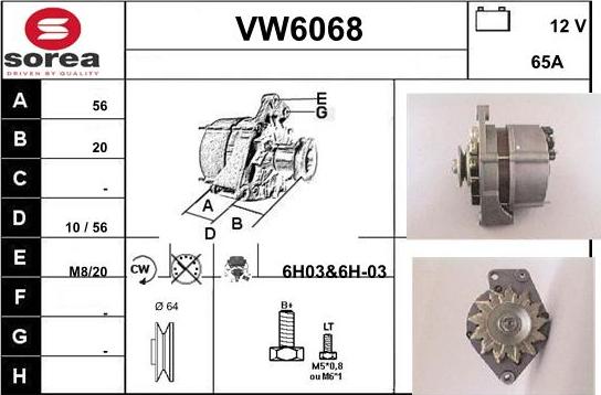 Sera VW6068 - Генератор avtolavka.club