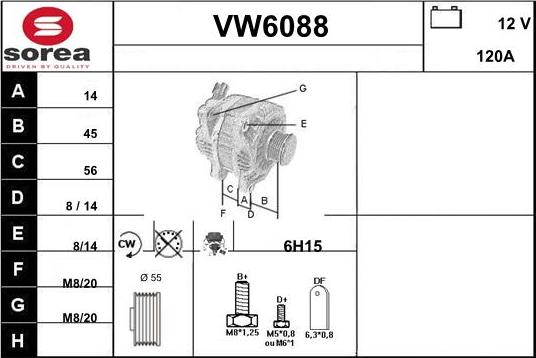 Sera VW6088 - Генератор avtolavka.club