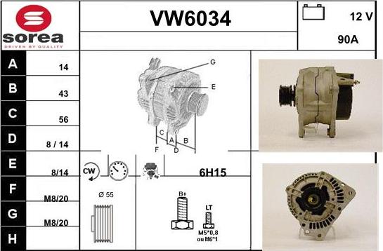 Sera VW6034 - Генератор avtolavka.club