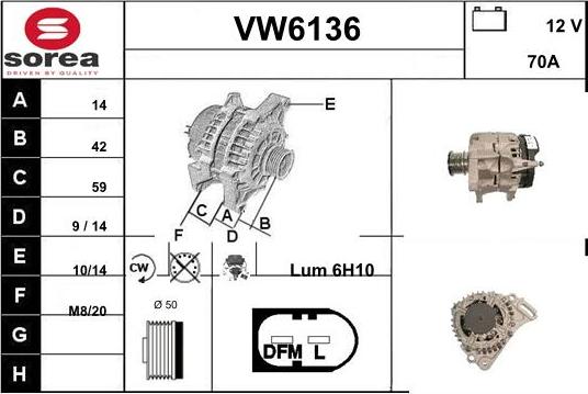 Sera VW6136 - Генератор avtolavka.club