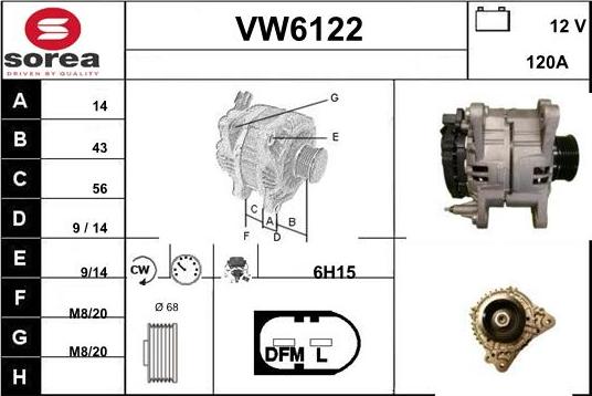 Sera VW6122 - Генератор avtolavka.club