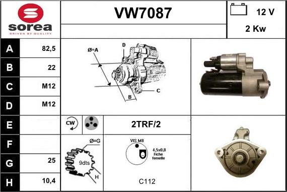 Sera VW7087 - Стартер avtolavka.club