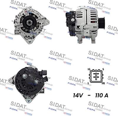 Sidat A12BH0484A2 - Генератор avtolavka.club