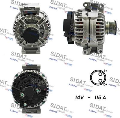 Sidat A12BH0140A2 - Генератор avtolavka.club