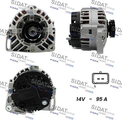 Sidat A12VA1015A2 - Генератор avtolavka.club