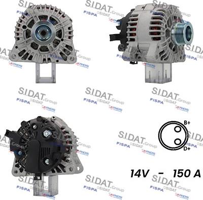 Sidat A12VA1017A2 - Генератор avtolavka.club