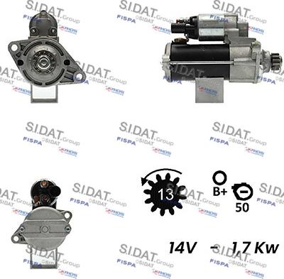 Sidat S12BH0450A2 - Стартер avtolavka.club