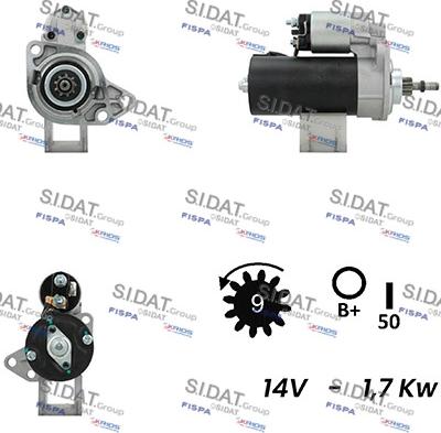 Sidat S12BH0437A2 - Стартер avtolavka.club