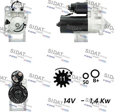 Sidat S12BH0690A2 - Стартер avtolavka.club