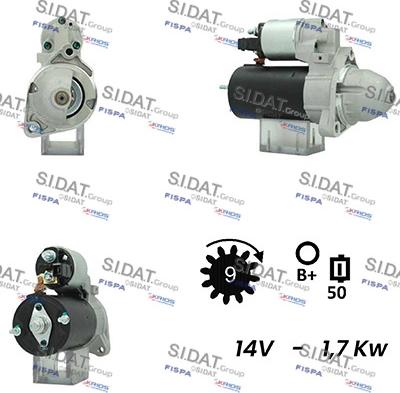 Sidat S12BH0606A2 - Стартер avtolavka.club