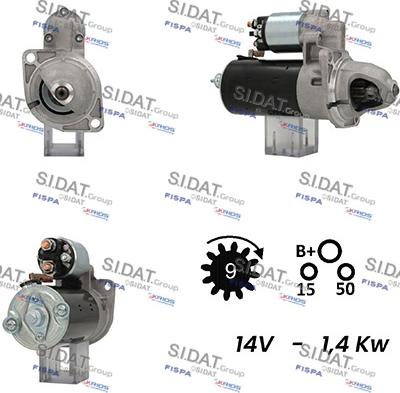 Sidat S12BH0603A2 - Стартер avtolavka.club