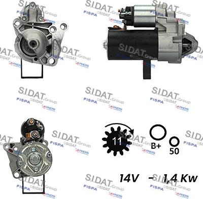 Sidat S12BH0688A2 - Стартер avtolavka.club