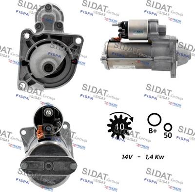 Sidat S12BH0039 - Стартер avtolavka.club