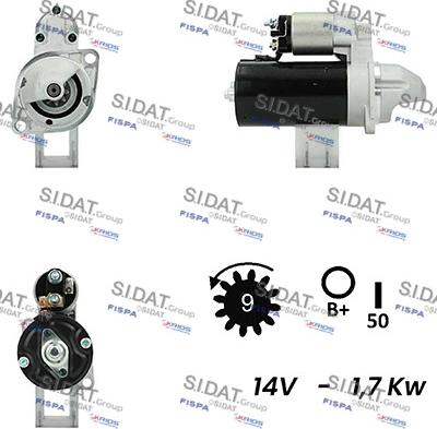 Sidat S12BH0104 - Стартер avtolavka.club