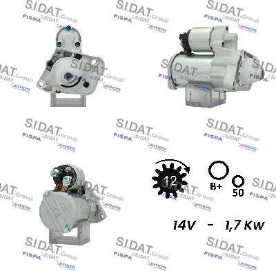 Sidat S12BH0120 - Стартер avtolavka.club