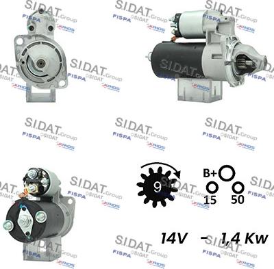 Sidat S12BH0341A2 - Стартер avtolavka.club