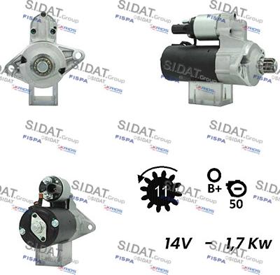 Sidat S12BH0350A2 - Стартер avtolavka.club