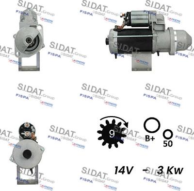 Sidat S12BH0304A2 - Стартер avtolavka.club