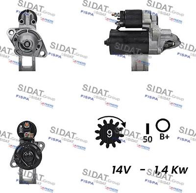 Sidat S12BH0339A2 - Стартер avtolavka.club