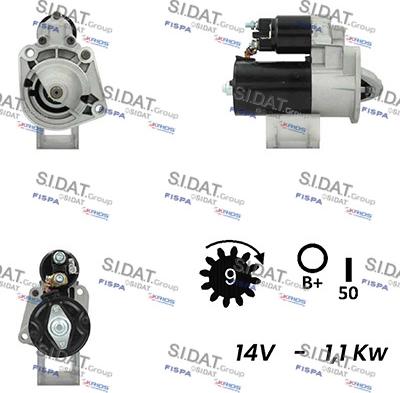 Sidat S12BH0740A2 - Стартер avtolavka.club