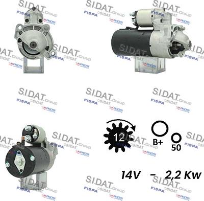 Sidat S12BH0743A2 - Стартер avtolavka.club