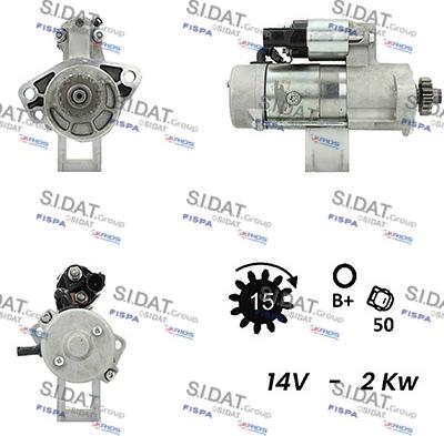 Sidat S12DE0449 - Стартер avtolavka.club