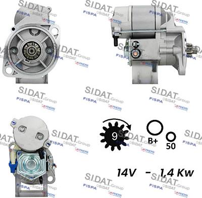 Sidat S12DE0404A2 - Стартер avtolavka.club