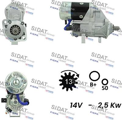 Sidat S12DE0484A2 - Стартер avtolavka.club