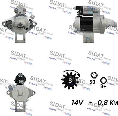 Sidat S12DE0423A2 - Стартер avtolavka.club