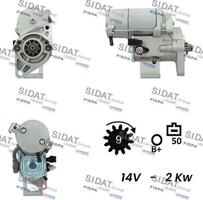 Sidat S12DE0422A2 - Стартер avtolavka.club