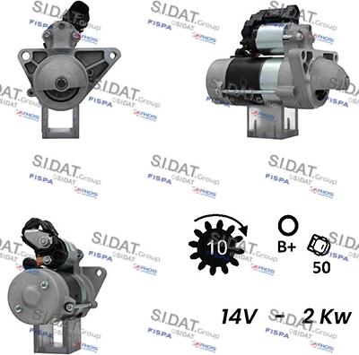 Sidat S12DE0590A2 - Стартер avtolavka.club