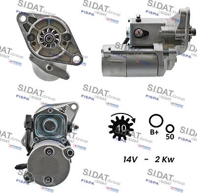 Sidat S12DE0593A2 - Стартер avtolavka.club