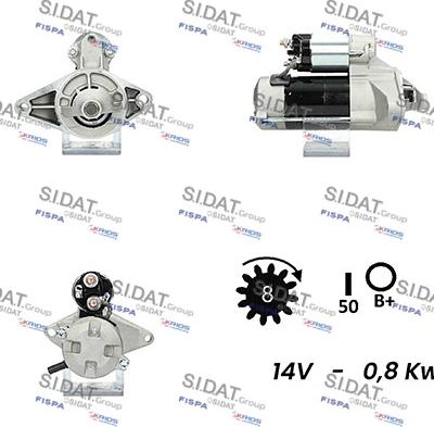 Sidat S12DE0511A2 - Стартер avtolavka.club