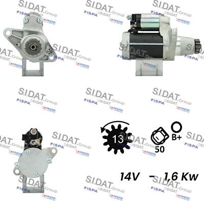 Sidat S12DE0584A2 - Стартер avtolavka.club