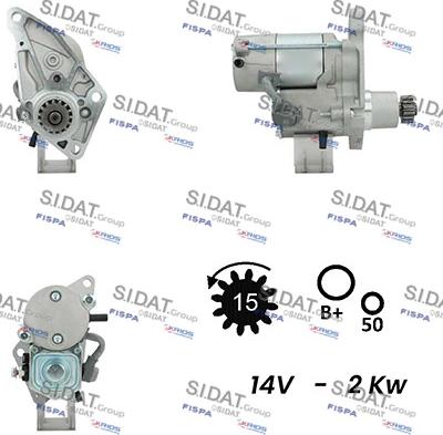 Sidat S12DE0645 - Стартер avtolavka.club