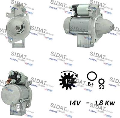 Sidat S12DE0678A2 - Стартер avtolavka.club