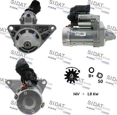 Sidat S12DE0139 - Стартер avtolavka.club